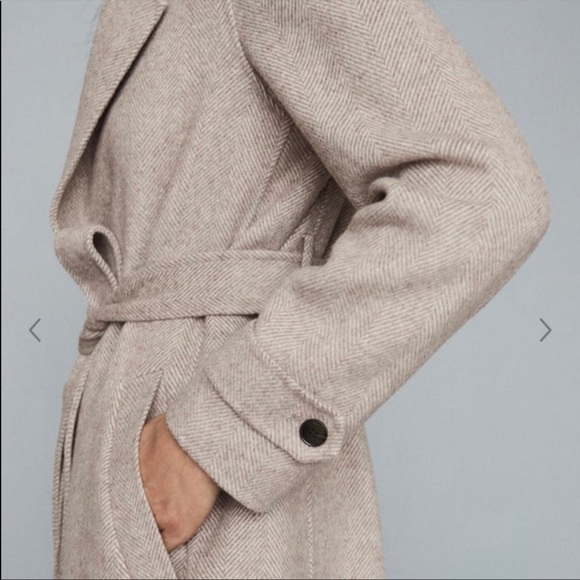 Reiss Cream Pea Coat - Picture 2 of 12